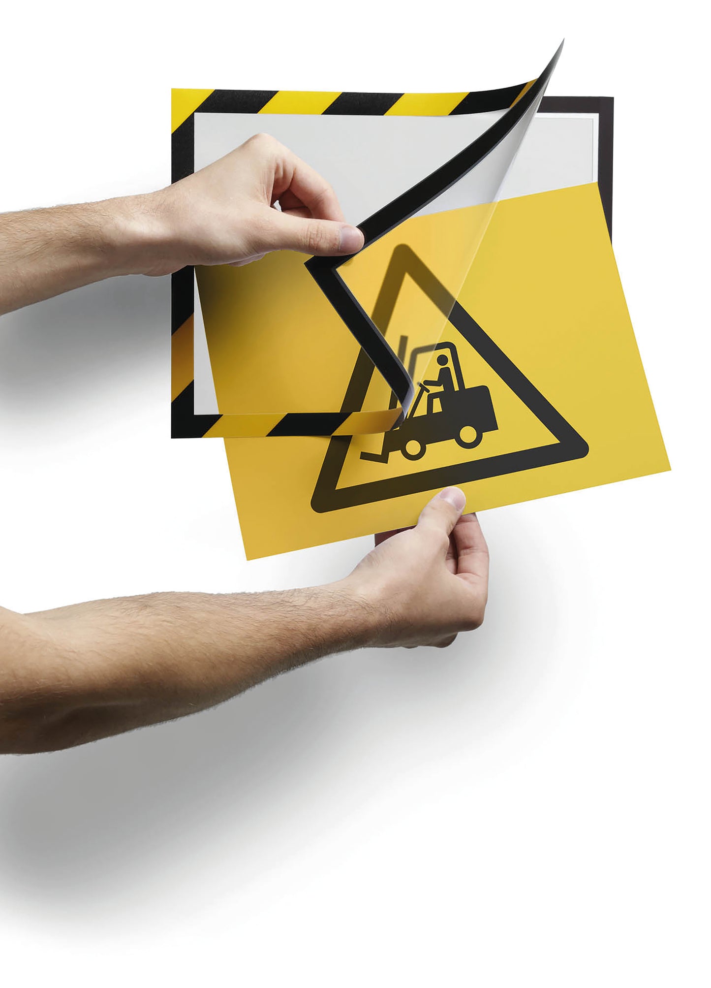 Durable Duraframe Security Self Adhesive A4 Yellow/Black (Pack of 2) 4944130