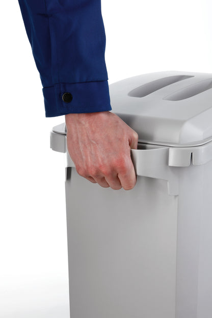 Durable Durabin Eco Rectangular Waste Bin 60 Litre 590x282x600mm Grey 1800503050
