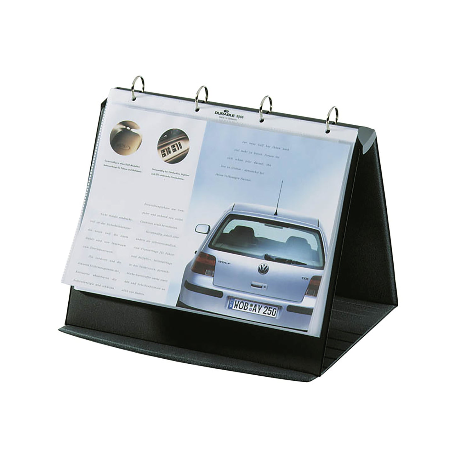 Durable Durastar Tabletop Presenter A4 Landscape Graphite Grey 8567/39