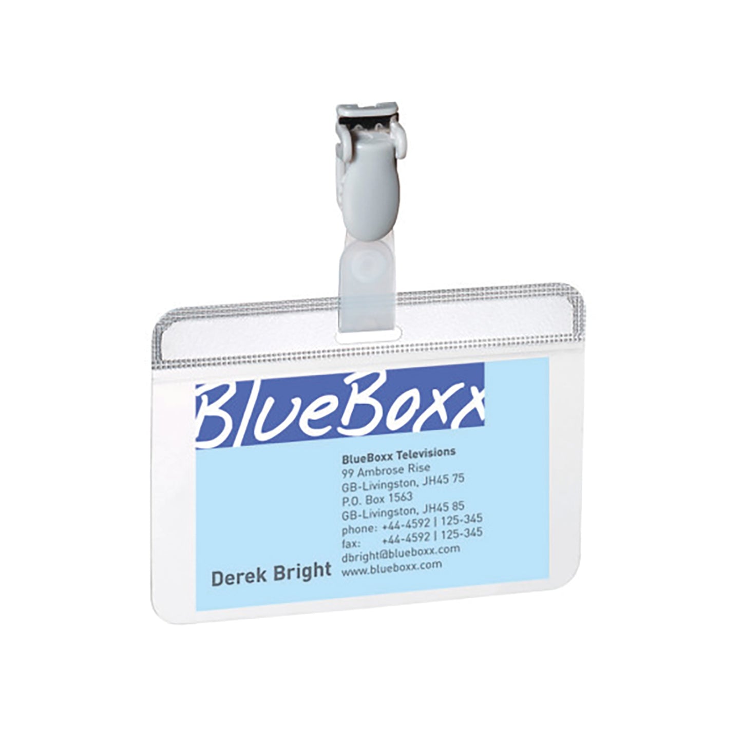 Durable Self Laminating Name Badge with Clip 54x90mm Clear (Pack of 25) 8149/19