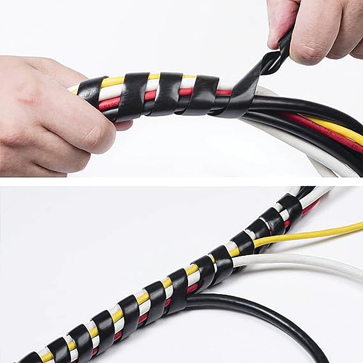 D-Line Cable Tidy Spiral Wrap 2.5m Black (Expands from 14mm to 40mm) CTW2.5B