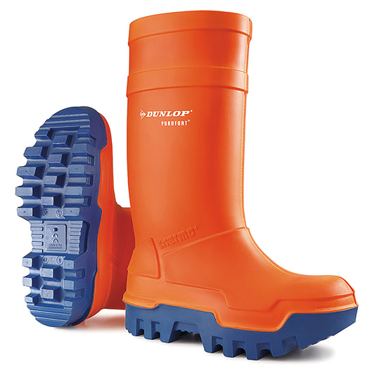 Dunlop Purofort Thermo+ Full Safety Wellington Boots 1 Pair Orange 10
