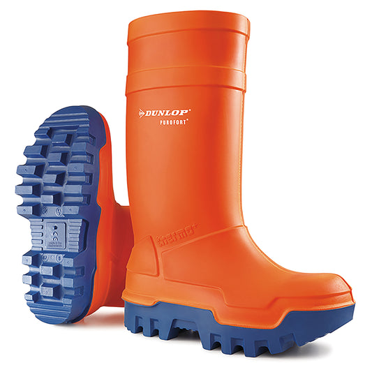 Dunlop Purofort Thermo+ Full Safety Wellington Boots 1 Pair Orange 12