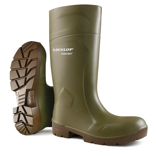 Dunlop Purofort Multigrip Waterproof Anti Bacteria Lined Safety Boots 1 Pair Green 04