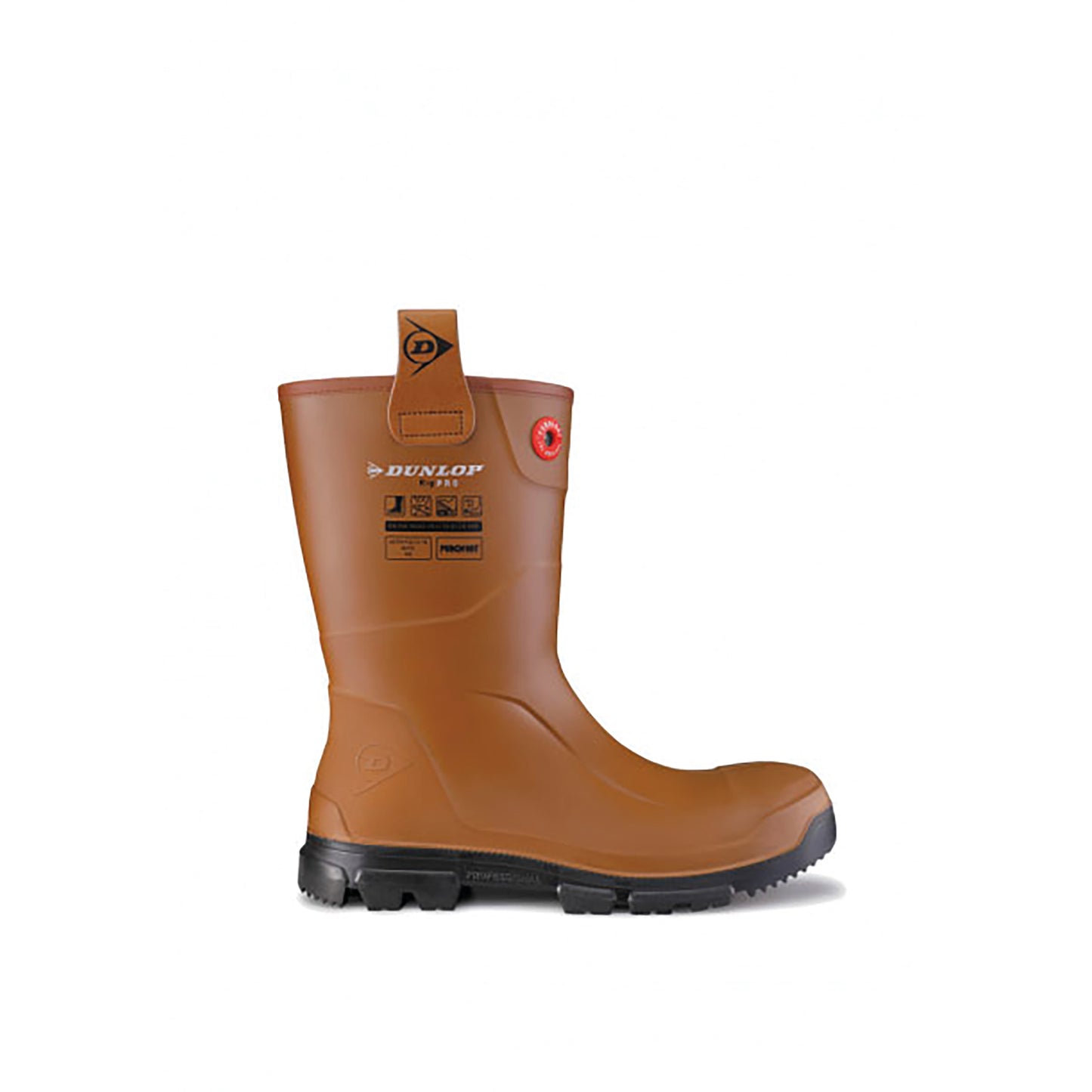 Dunlop Purofort Rigpro Full Safety Waterproof Rigger Boots 1 Pair Fur Lined Tan 06