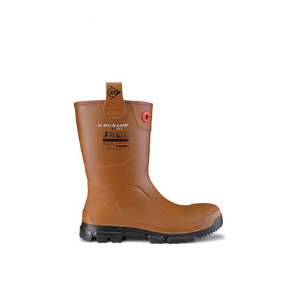 Dunlop Purofort Rigpro Full Safety Waterproof Rigger Boots 1 Pair Fur Lined Tan 07