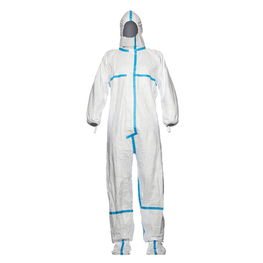 Dupont Tyvek 600 Plus Hooded Coverall with Socks White Small White S