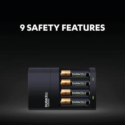 Duracell 4 Hour Battery Charger CEF14 with 2x AA/2x AAA Batteries 5004979