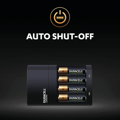 Duracell 4 Hour Battery Charger CEF14 with 2x AA/2x AAA Batteries 5004979