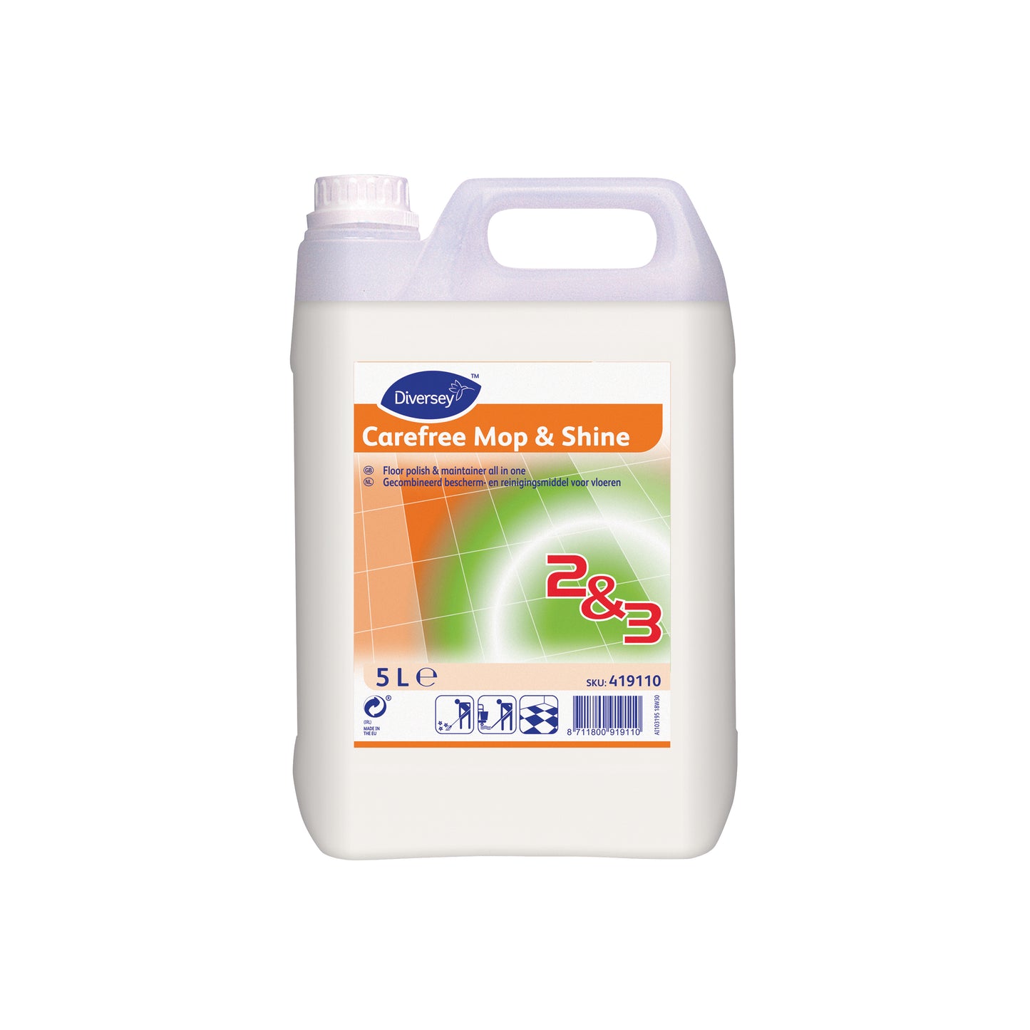 Carefree Mop and Shine Floor Polish 5 Litre (Pack of 2) 419110