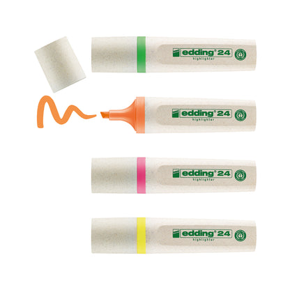 Edding 24 EcoLine Highlighter Assorted (Pack of 4) 4-24-4