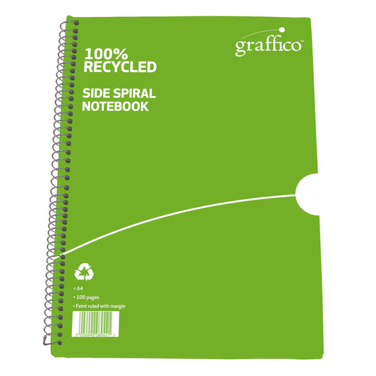 Graffico Recycled Wirebound Notebook 100 Pages A4 (Pack of 10) EN08043