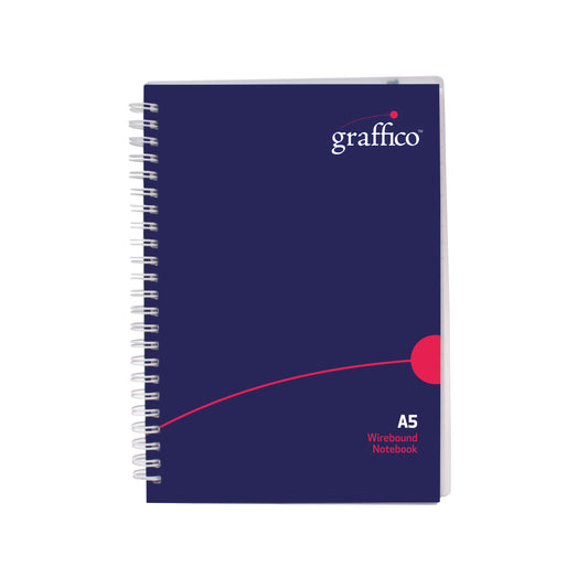 Graffico Hard Cover Wirebound Notebook 160 Pages A5 EN08814