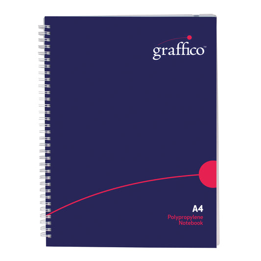 Graffico Polypropylene Wirebound Notebook 140 Pages A4 EN08818