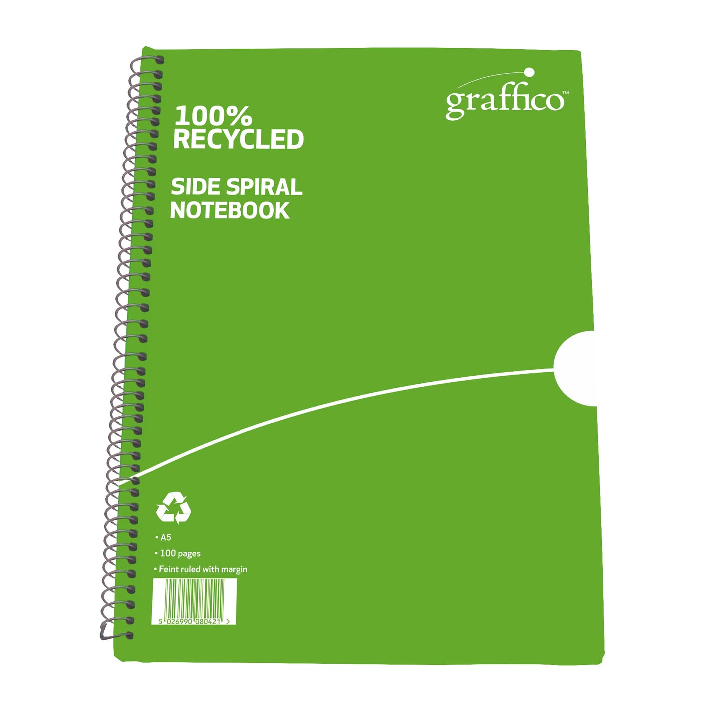 Graffico Recycled Wirebound Notebook 100 Pages A5 (Pack of 10) EN10994