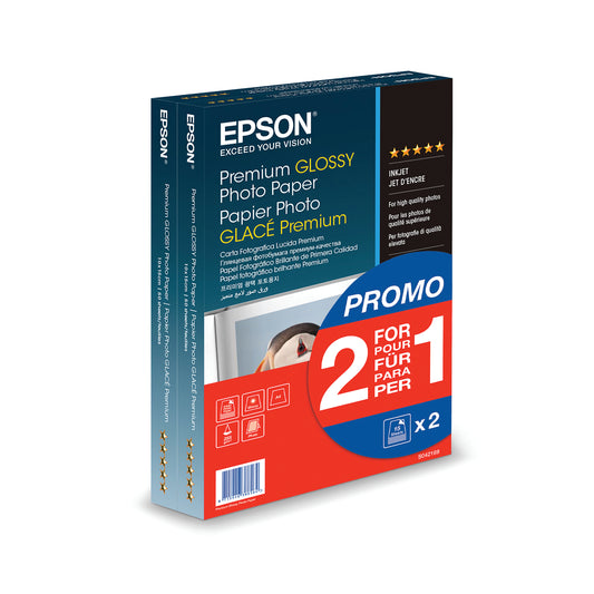 Epson Premium Glossy Photo Paper 100x150mm 2-for-1 (Pack of 40 + 40 Free) C13S042167