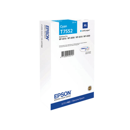 Epson T7552 Ink Cartridge DURABrite Pro XL Cyan C13T755240