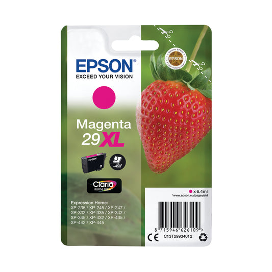 Epson 29XL Home Ink Cartridge Claria High Yield Strawberry Magenta C13T29934012