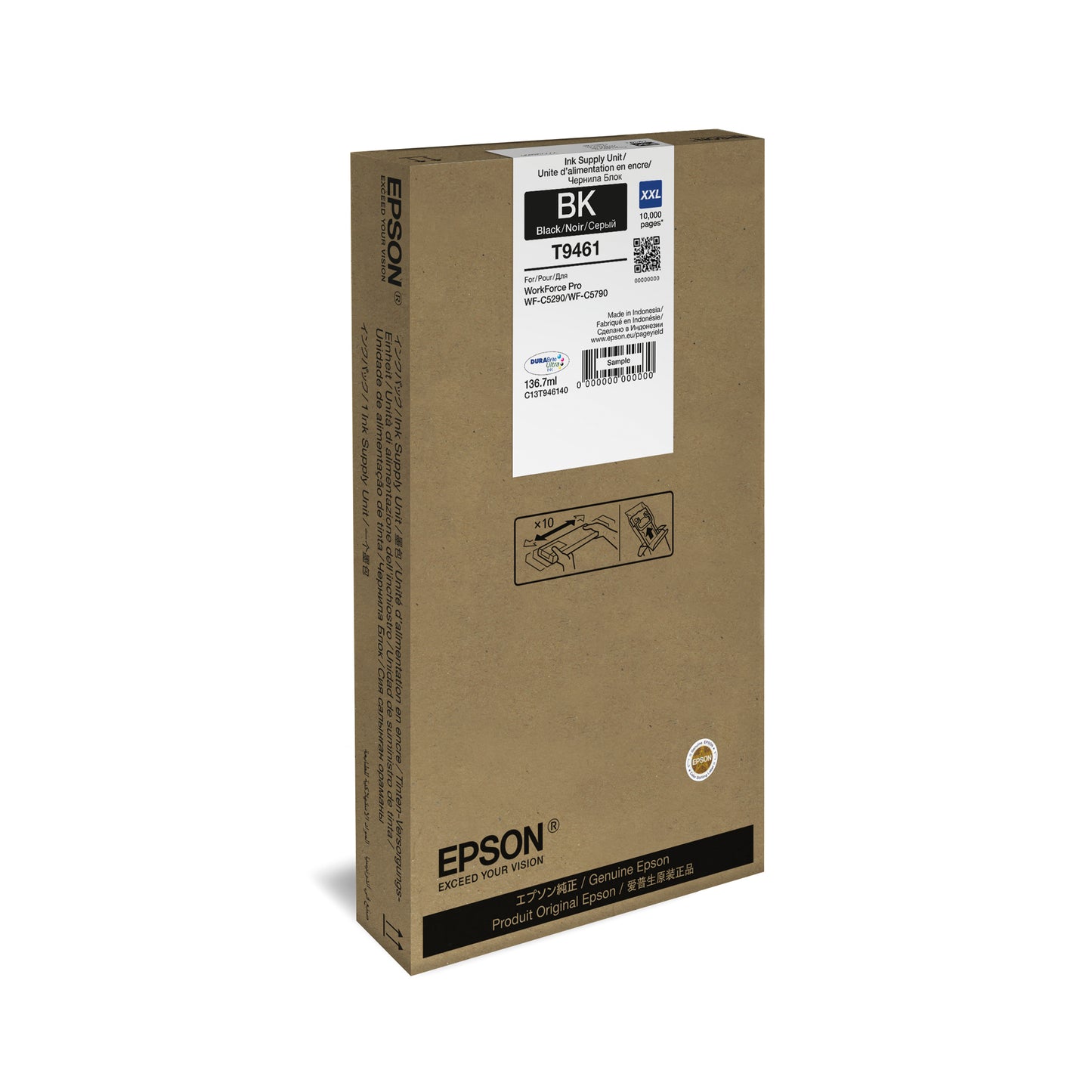 Epson T9461 XXL Ink Supply Unit For WF-C5290/WF-C5790 Black C13T946140