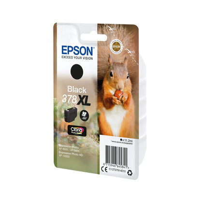 Epson 378XL Ink Cartridge Claria Photo HD High Yield Squirrel Photo Black C13T37914010