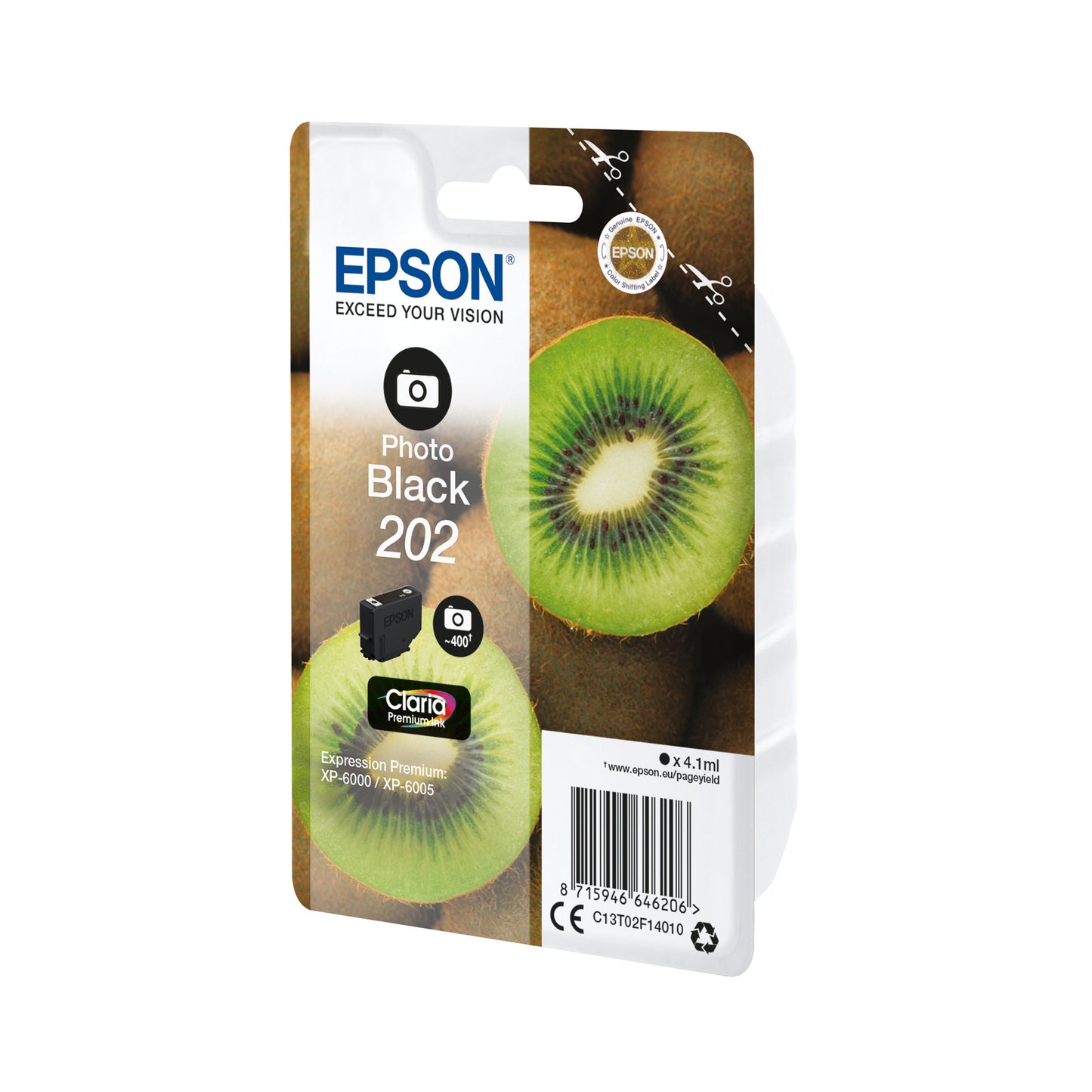 Epson 202 Premium Ink Claria Kiwi Photo Black C13T02F14010