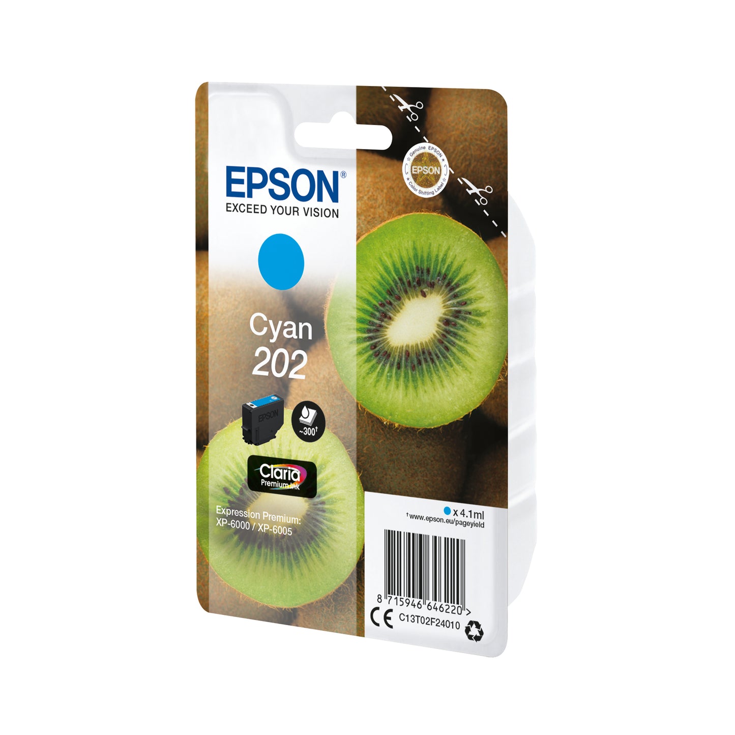 Epson 202 Premium Ink Claria Kiwi Cyan C13T02F24010