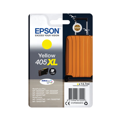 Epson 405XL Ink Cartridge DURABrite Ultra Suitcase Yellow C13T05H44010