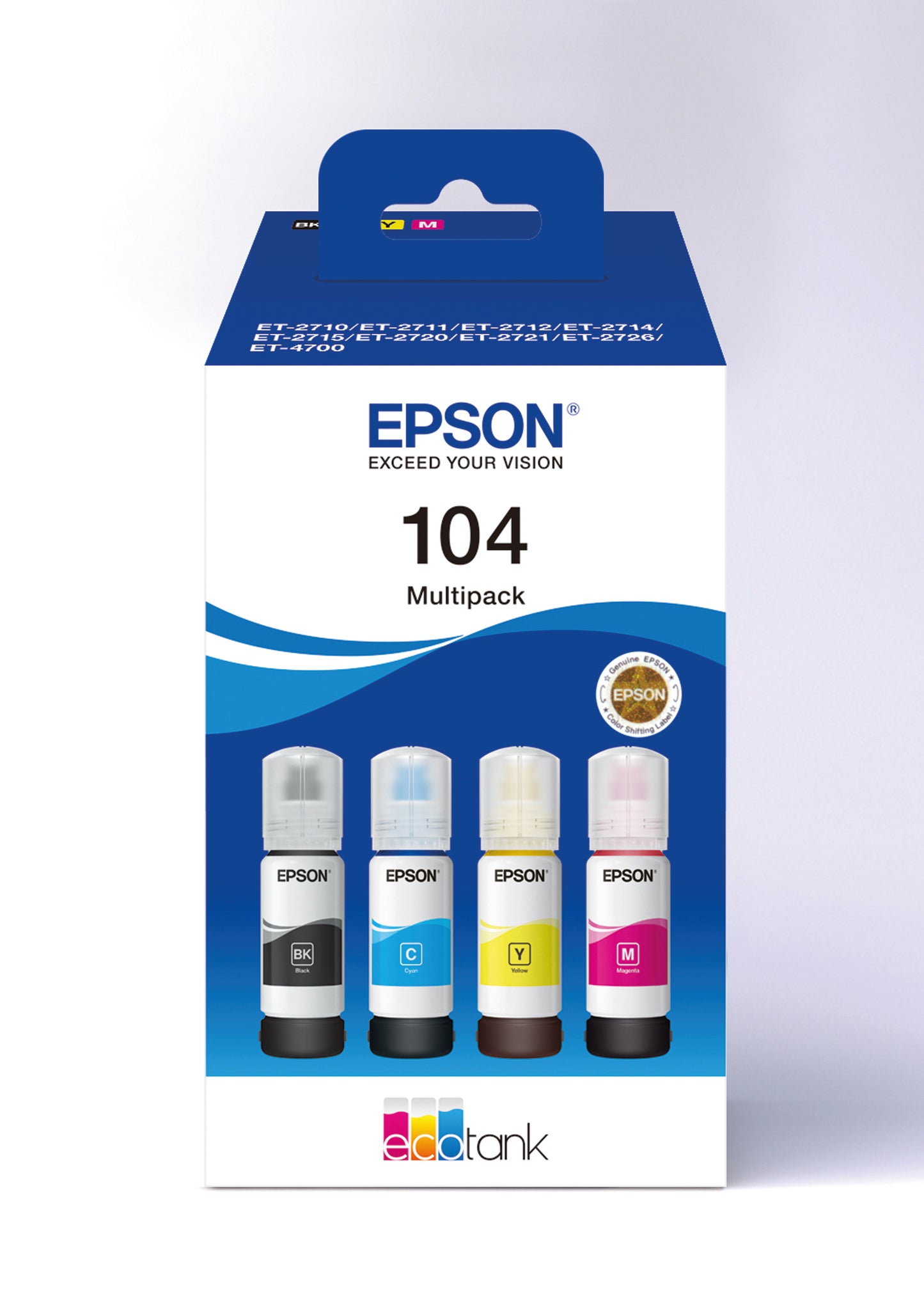 Epson 104 Ink Bottle EcoTank Multipack CMYK C13T00P640