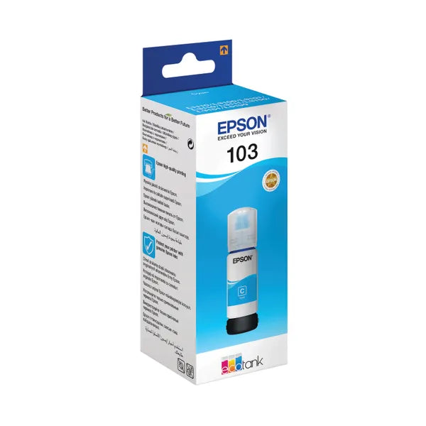 Epson 103 Ink Bottle EcoTank Cyan C13T00S24A10