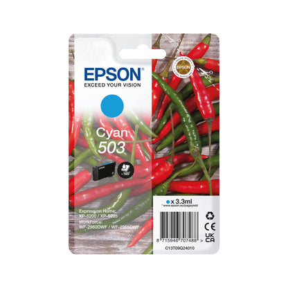 Epson 503 Ink Cartridge Chilli Cyan C13T09Q24010