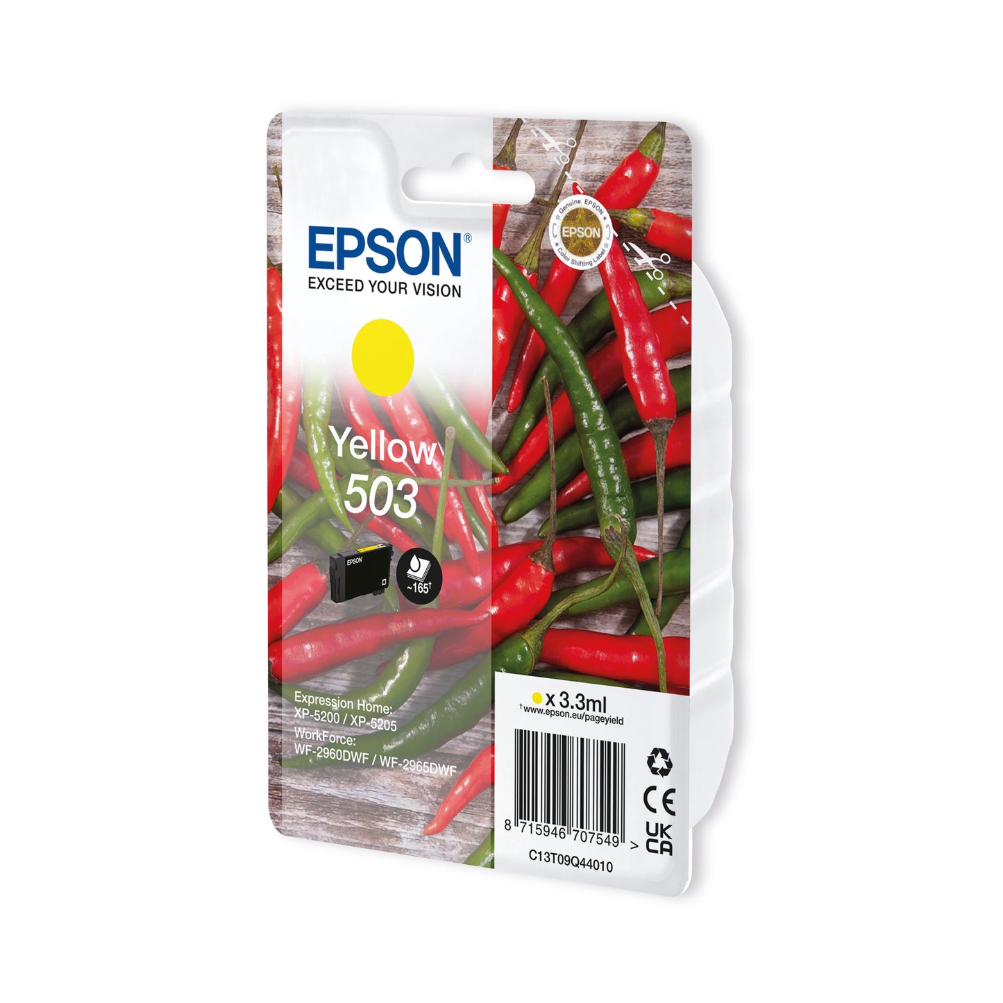 Epson 503 Ink Cartridge Chilli Yellow C13T09Q44010