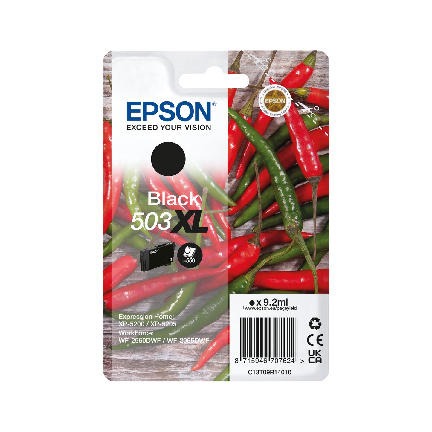 Epson 503XL Ink Cartridge High Yield Chilli Black C13T09R14010