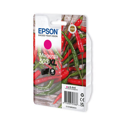 Epson 503XL Ink Cartridge High Yield Chilli Magenta C13T09R34010