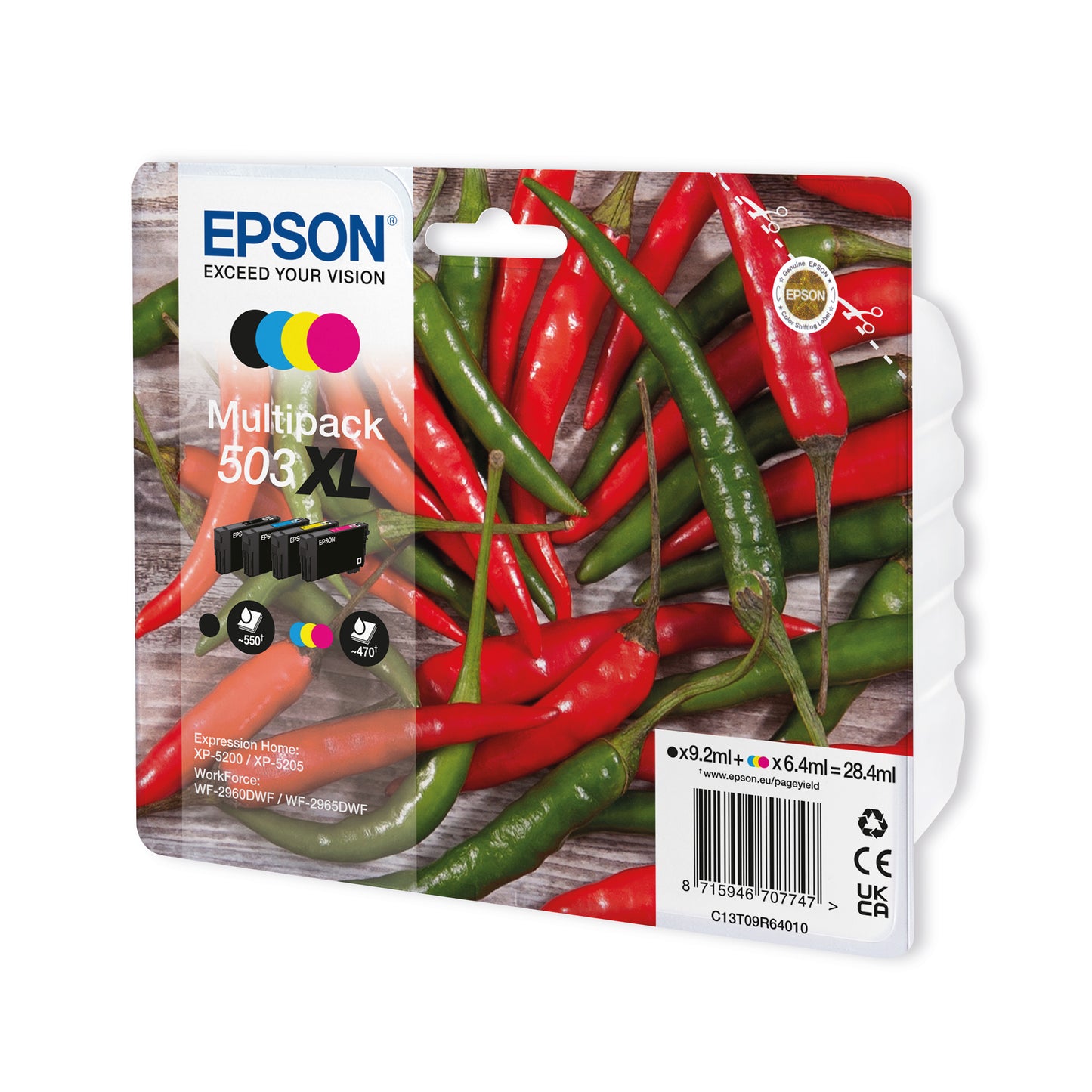 Epson 503XL Ink Cartridge High Yield Chilli CMYK C13T09R64010