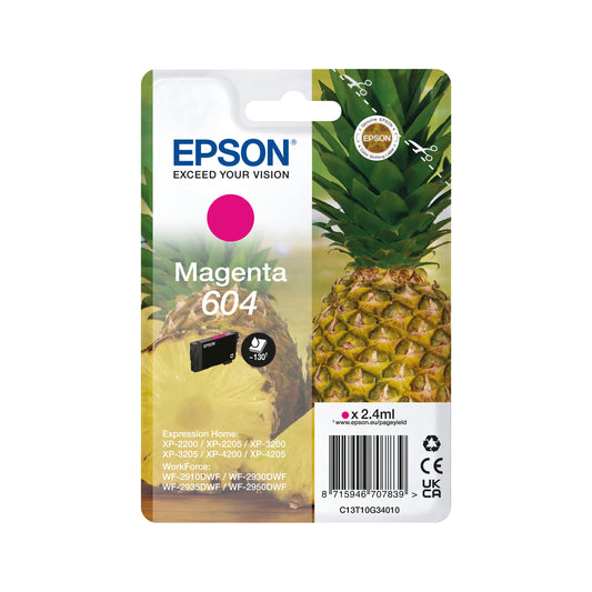 Epson 604 Ink Cartridge Pineapple Magenta C13T10G34010