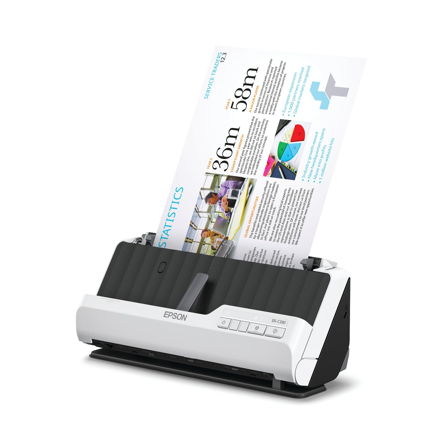 Epson DS-C330 Compact Desktop Scanner A4 Black B11B272401BY