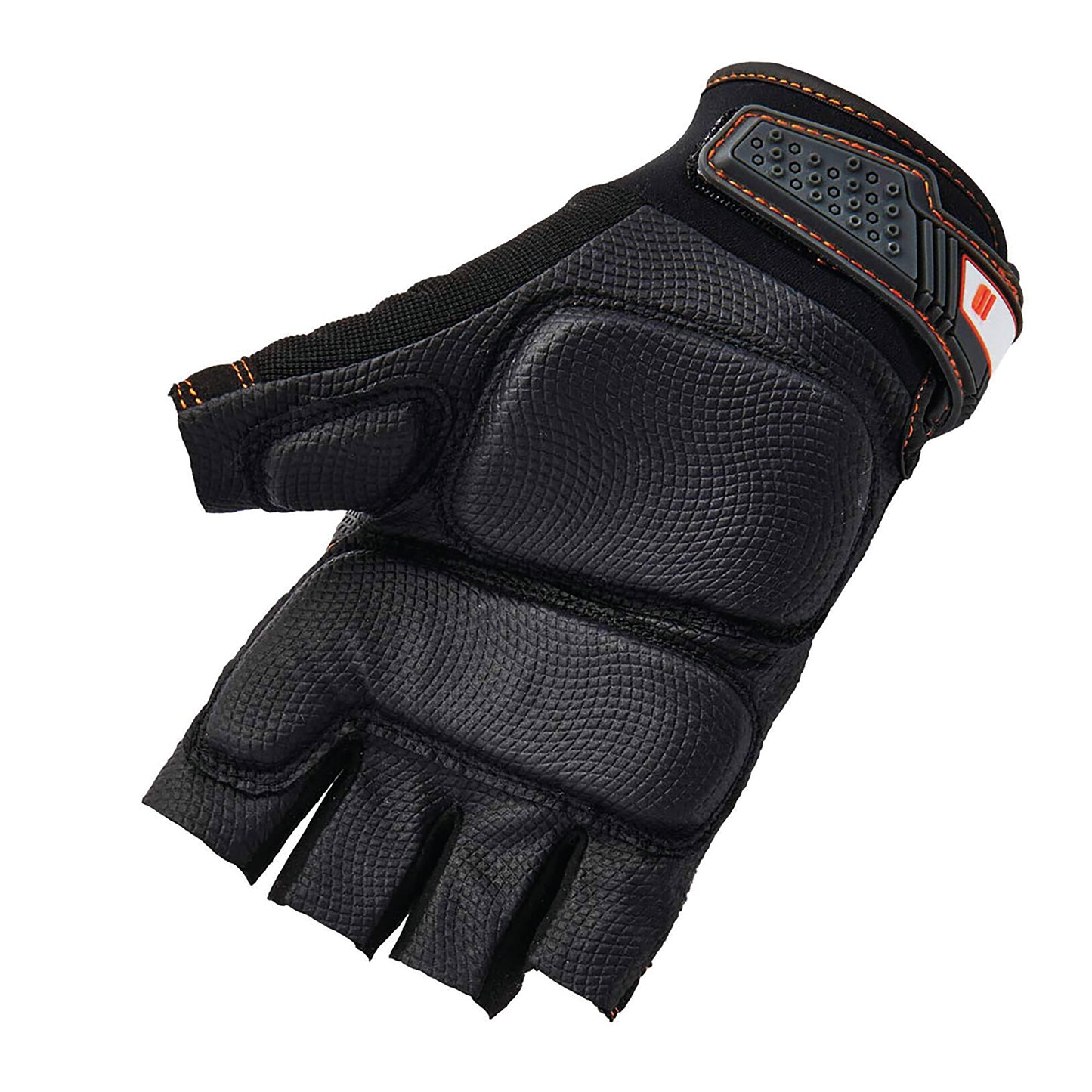 Ergodyne Impact Fingerless Gloves 1 Pair Black/Grey M