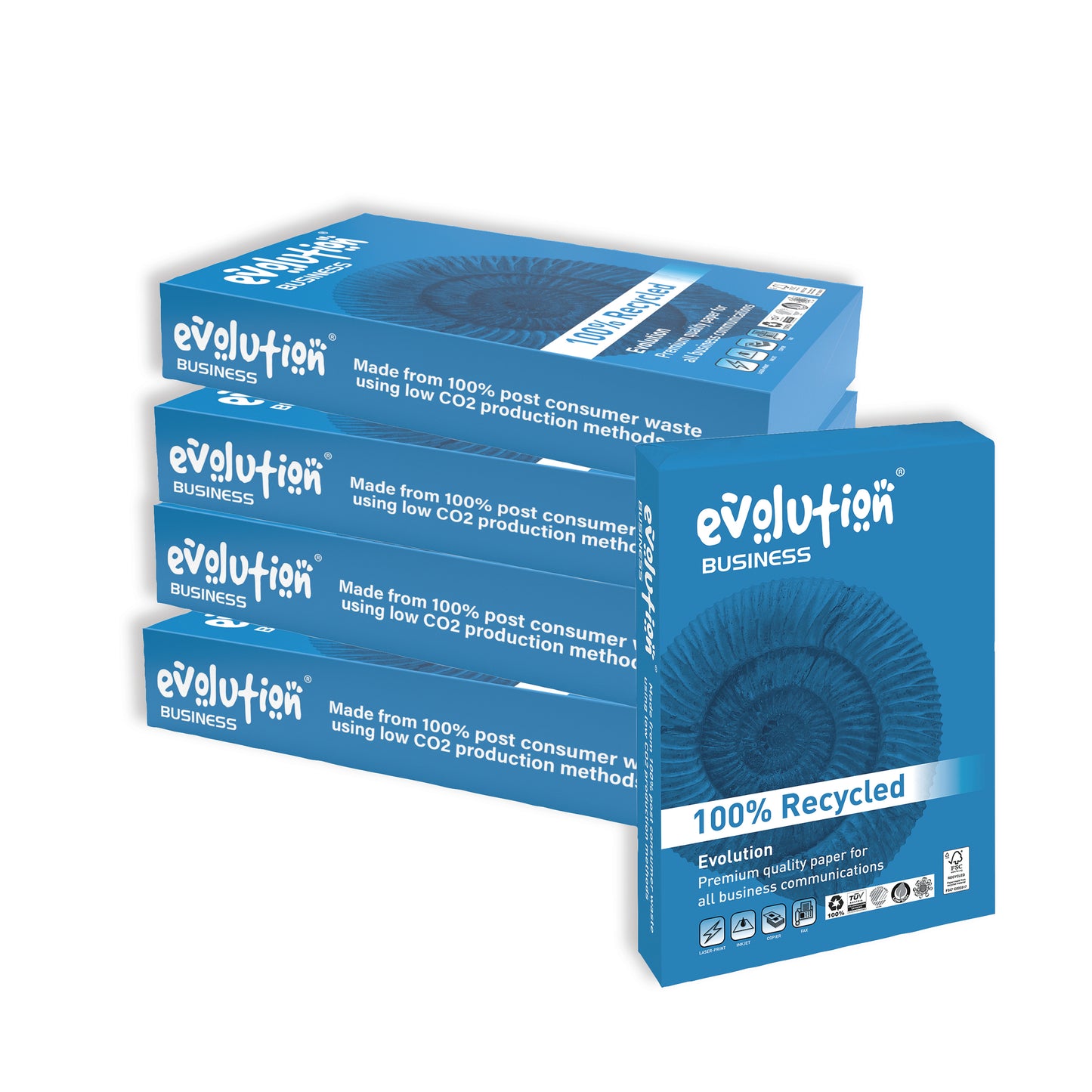 Evolution Business A4 Recycled Paper 80gsm White (Pack of 2500) EVBU2180
