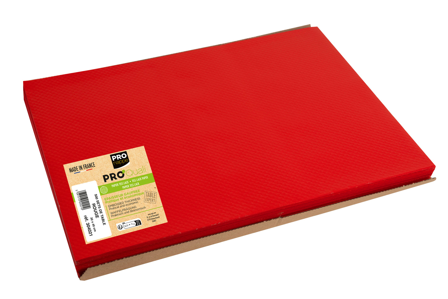 Exacompta Cogir Placemats 300x400mm Embossed Paper Red (Pack of 500) 304021I