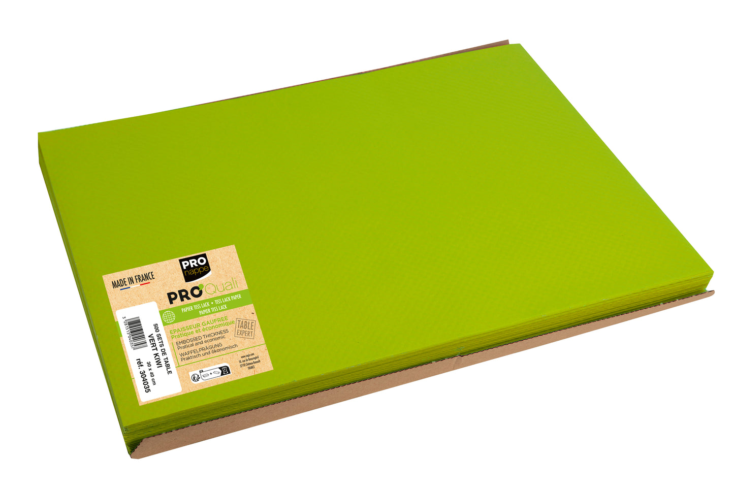Exacompta Cogir Placemats 300x400mm Embossed Paper Kiwi Green (Pack of 500) 304035I
