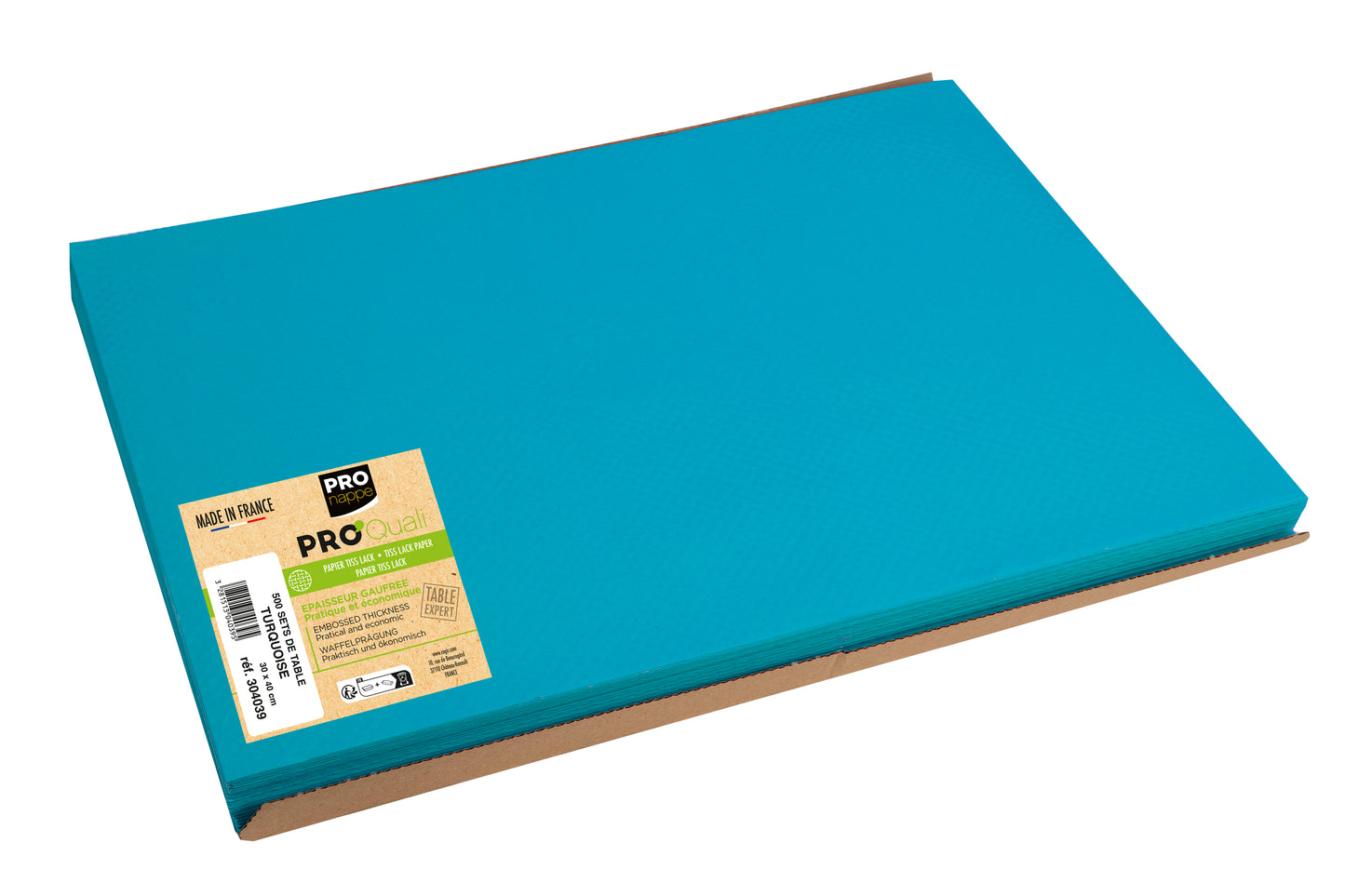 Exacompta Cogir Placemats 300x400mm Embossed Paper Turquoise (Pack of 500) 304039I