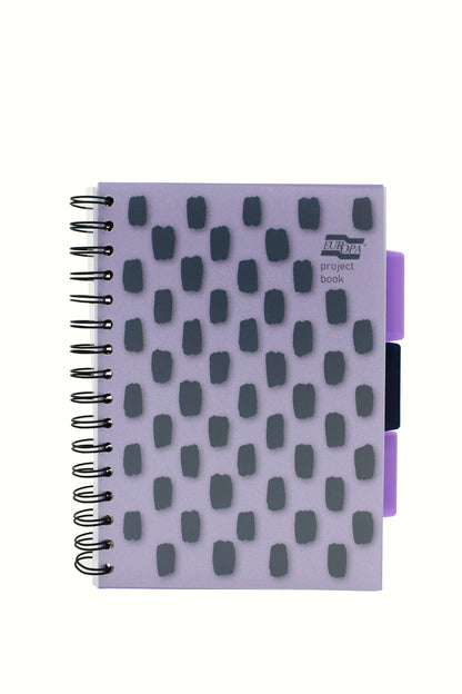 Europa Splash Project Book 200 Lined Pages A5 Purple Cover (Pack of 3) EU1508Z