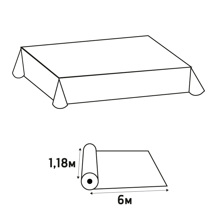 Exacompta Cogir Tablecloth 1.2x6m Roll Embossed Paper White R800601I