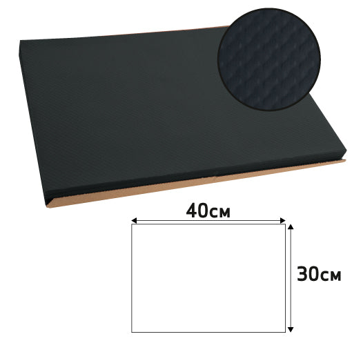 Exacompta Cogir Placemats 300x400mm Embossed Paper Black (Pack of 500) 304034I