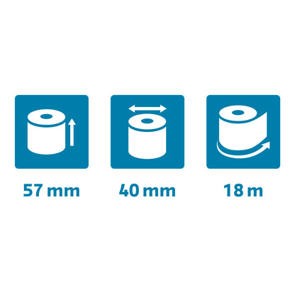 Exacomtpa Safe Contact Credit Card Receipt Roll 57mmx40mmx18m (Pack of 20) 40951E