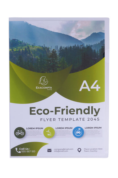 Exacompta OPAK Recycled Polypropylene Slip Files 120 micron A4 (Pack 100) 58320E