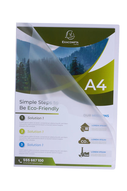 Exacompta OPAK Recycled Polypropylene Slip Files 120 micron A4 (Pack 100) 58320E