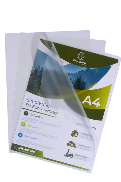Exacompta OPAK Recycled Polypropylene Slip Files 120 micron A4 (Pack 100) 58320E