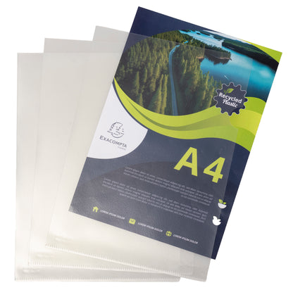 Exacompta OPAK Recycled Polypropylene Slip Files 120 micron A4 (Pack 100) 58320E