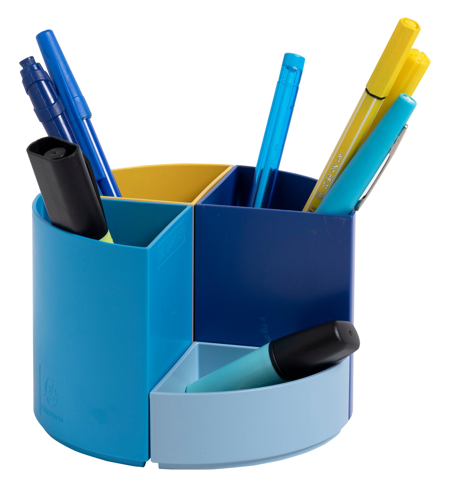 Exacompta Bee Blue The Quarter Desk Tidy Recycled Assorted (Pack of 3)
